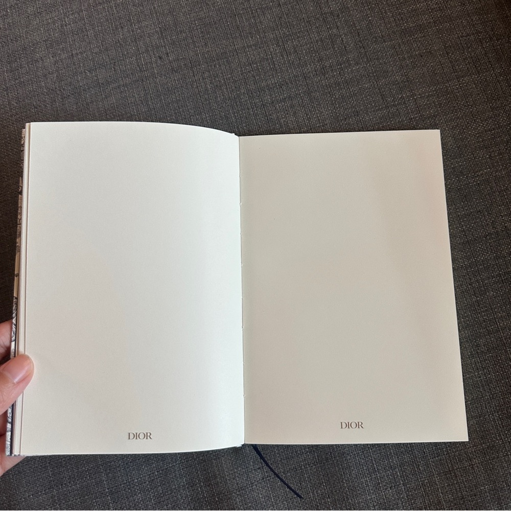 NEW Christian Dior Novelty Blue Notebook Sketchbook Gold Trim - Picture 2 of 5